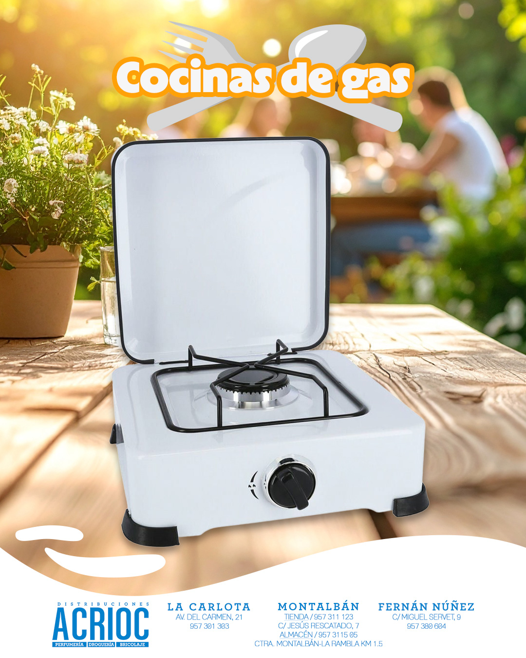 Cocina de gas (1 fuego)