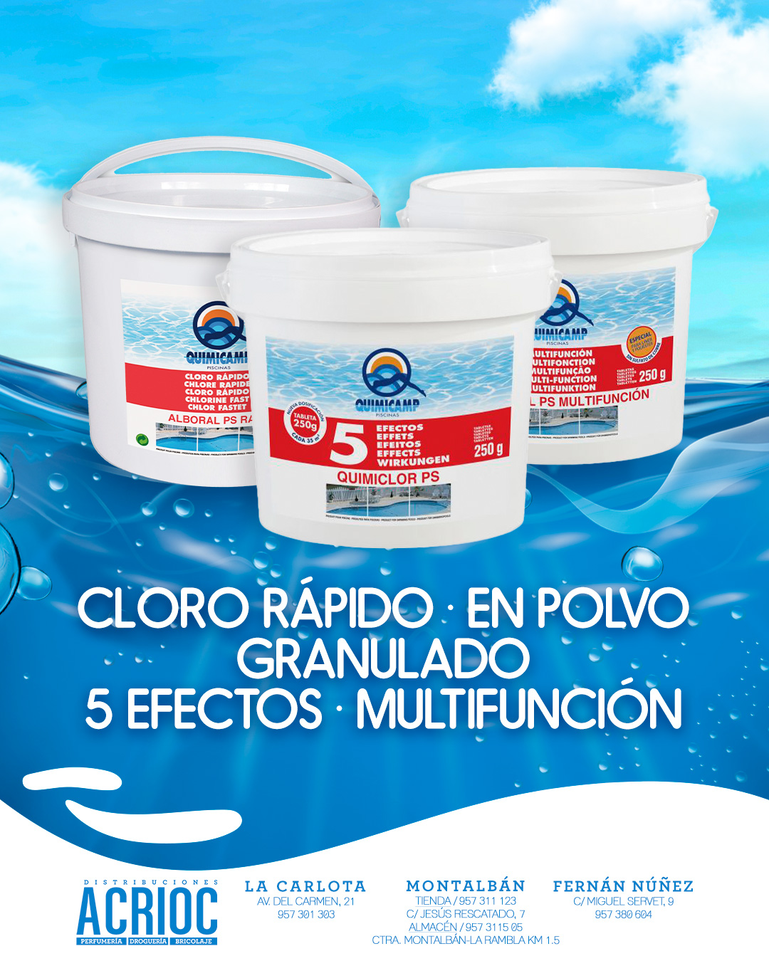 Cloro para piscinas