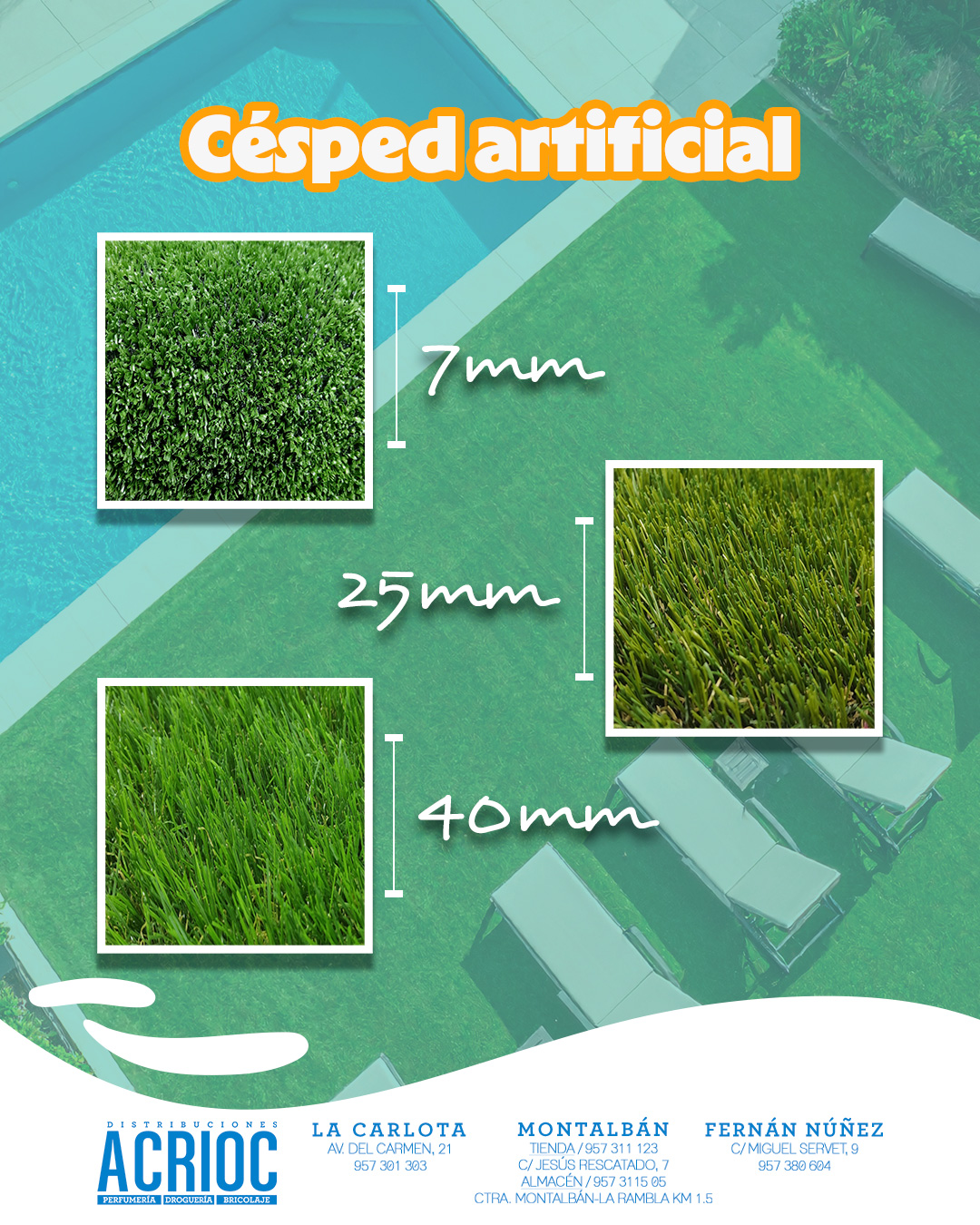 Cesped artificial y cañizo