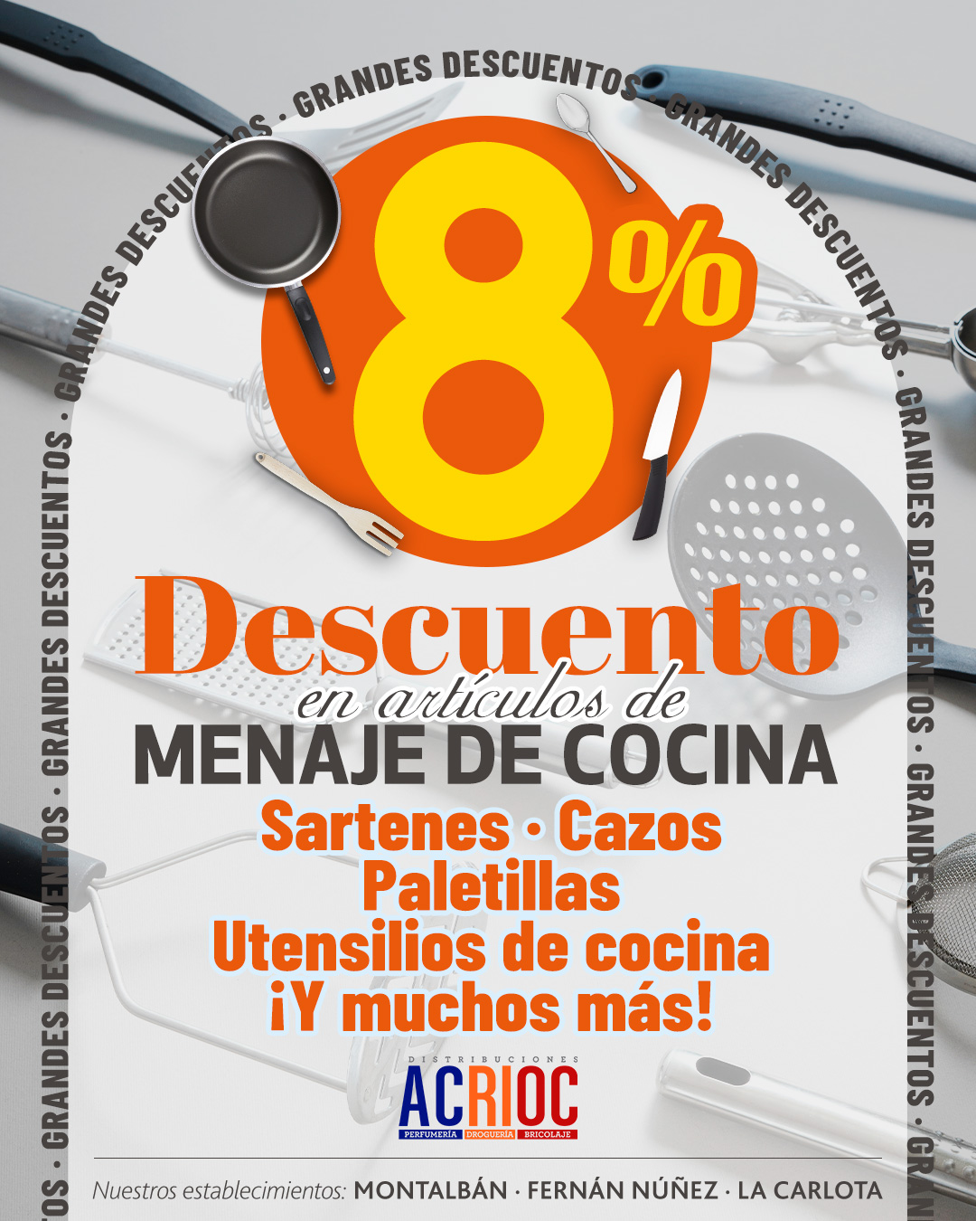 Descuento en menaje de cocina