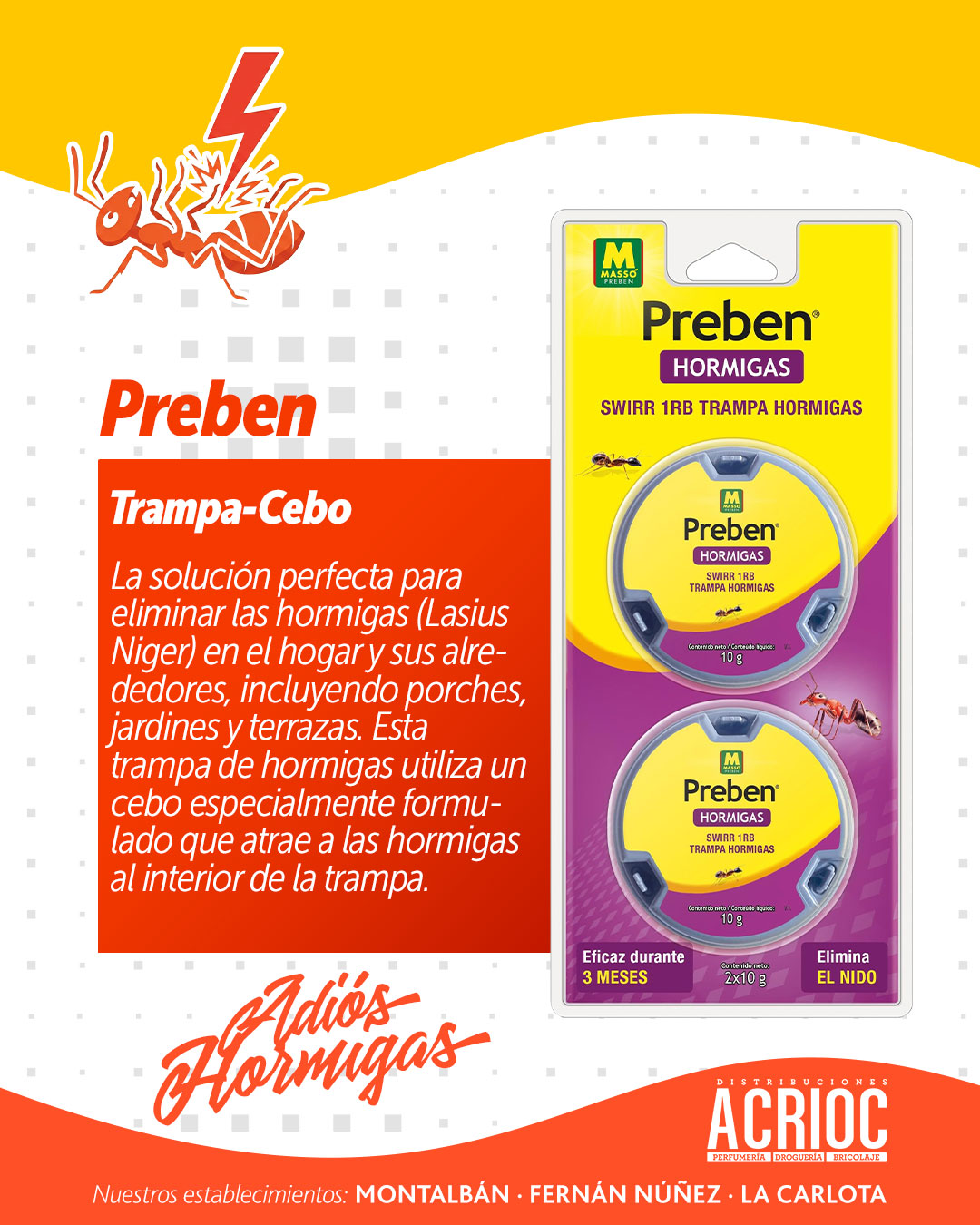 Preben · Trampa cebo para hormigas 