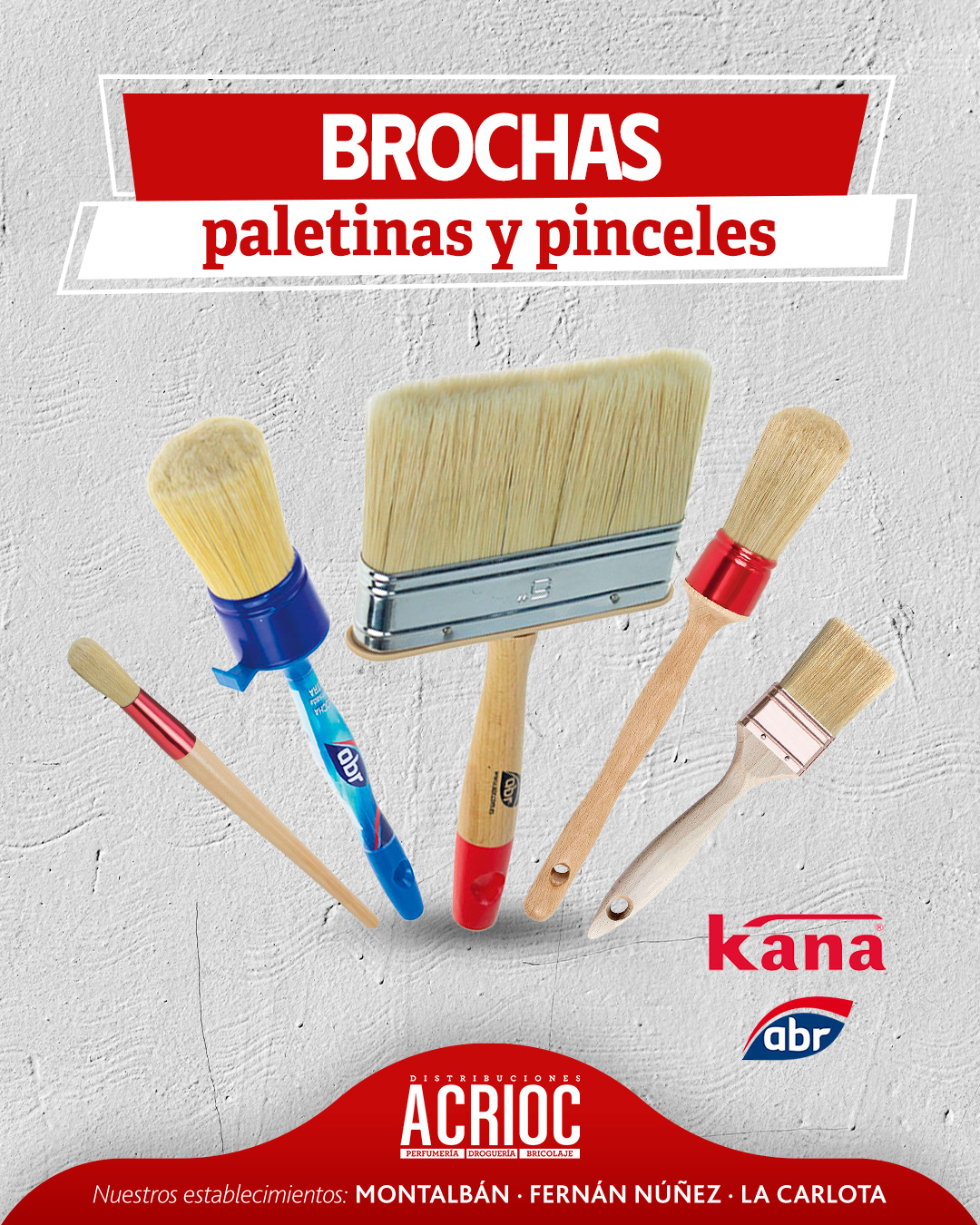 Brochas, paletinas y pinceles