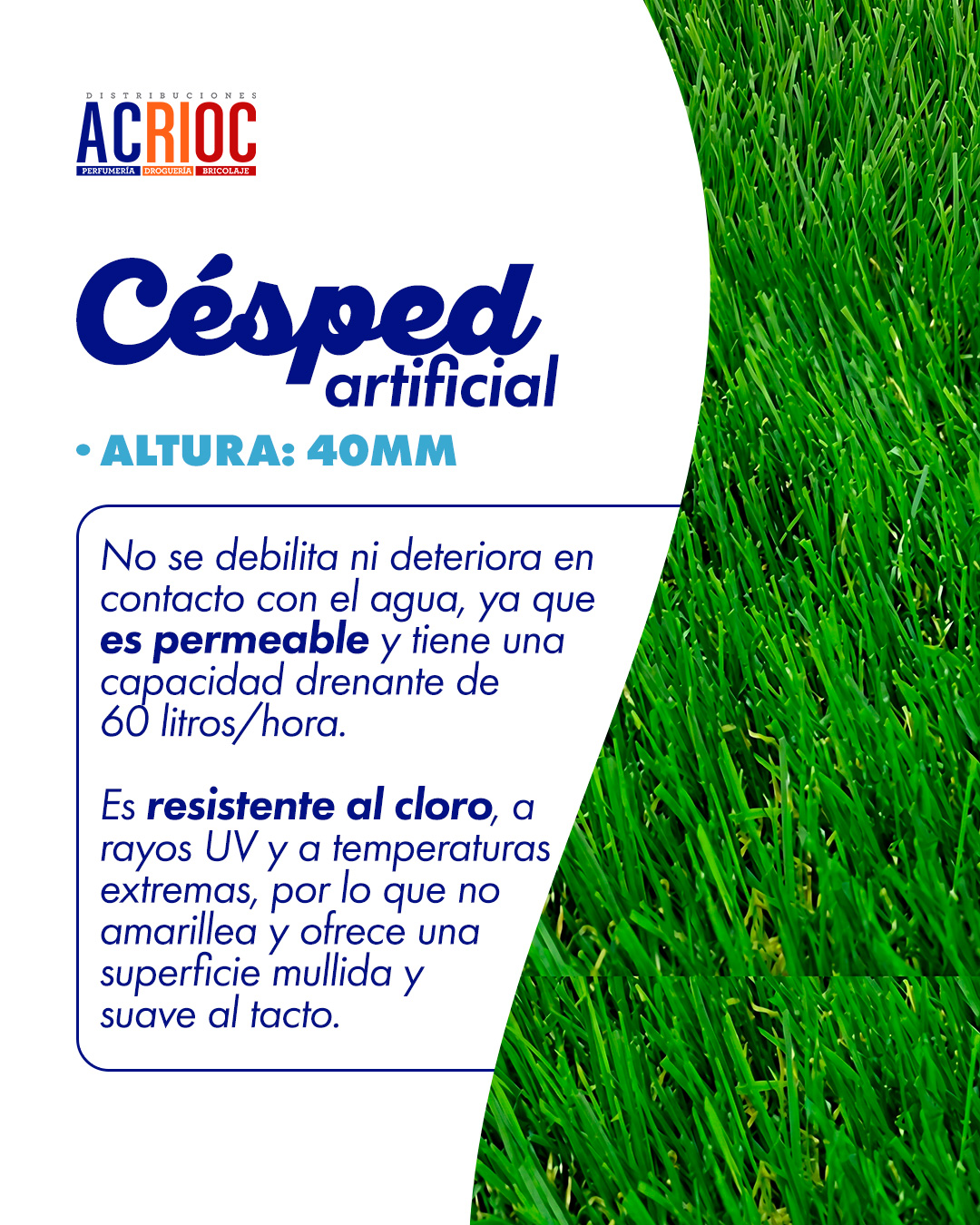 Césped artificial · 40mm