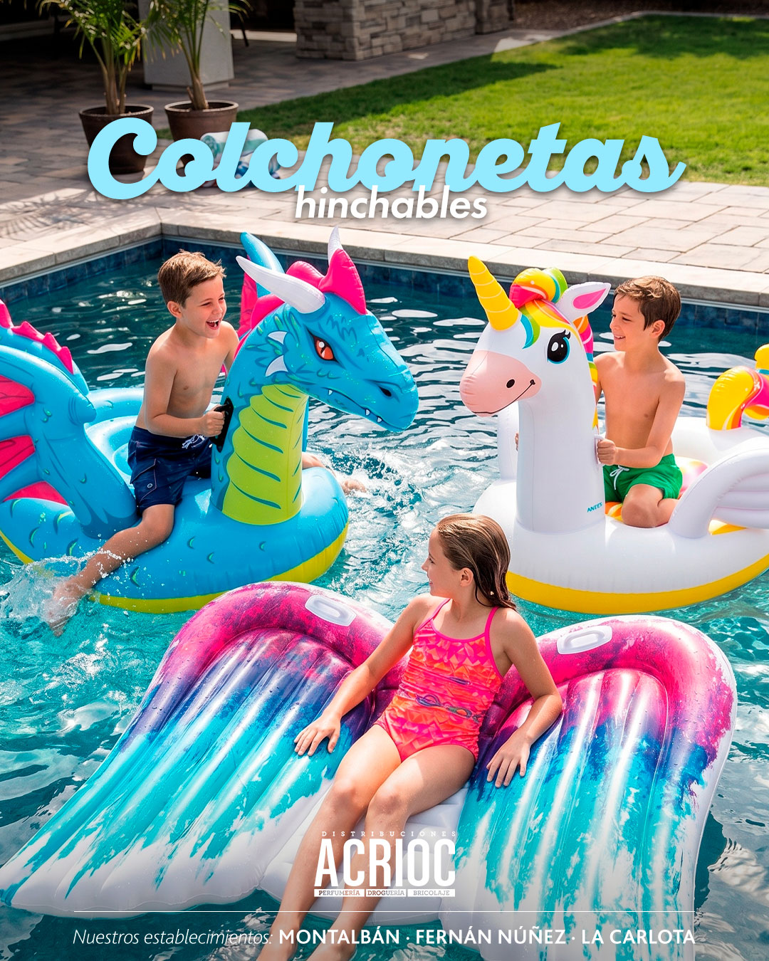 Colchonetas hinchables para piscina