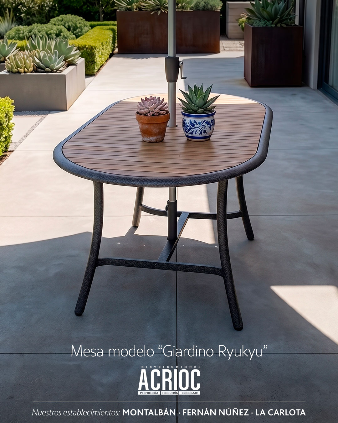 Mesa jardín · Giardino Ryukyu