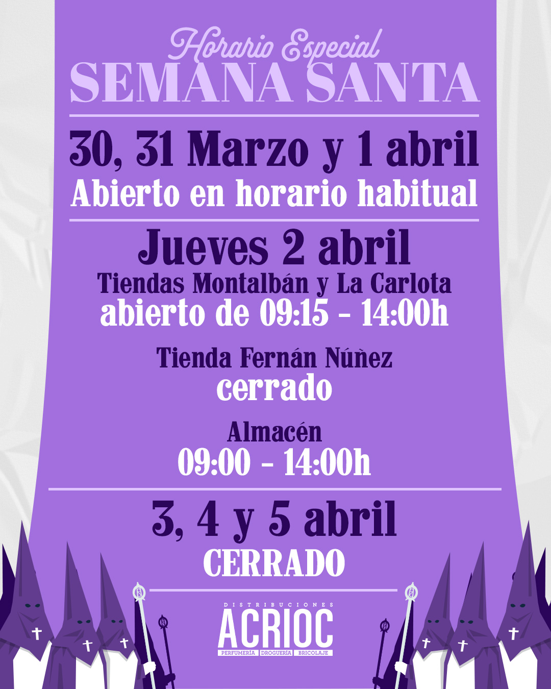 Horario Especial