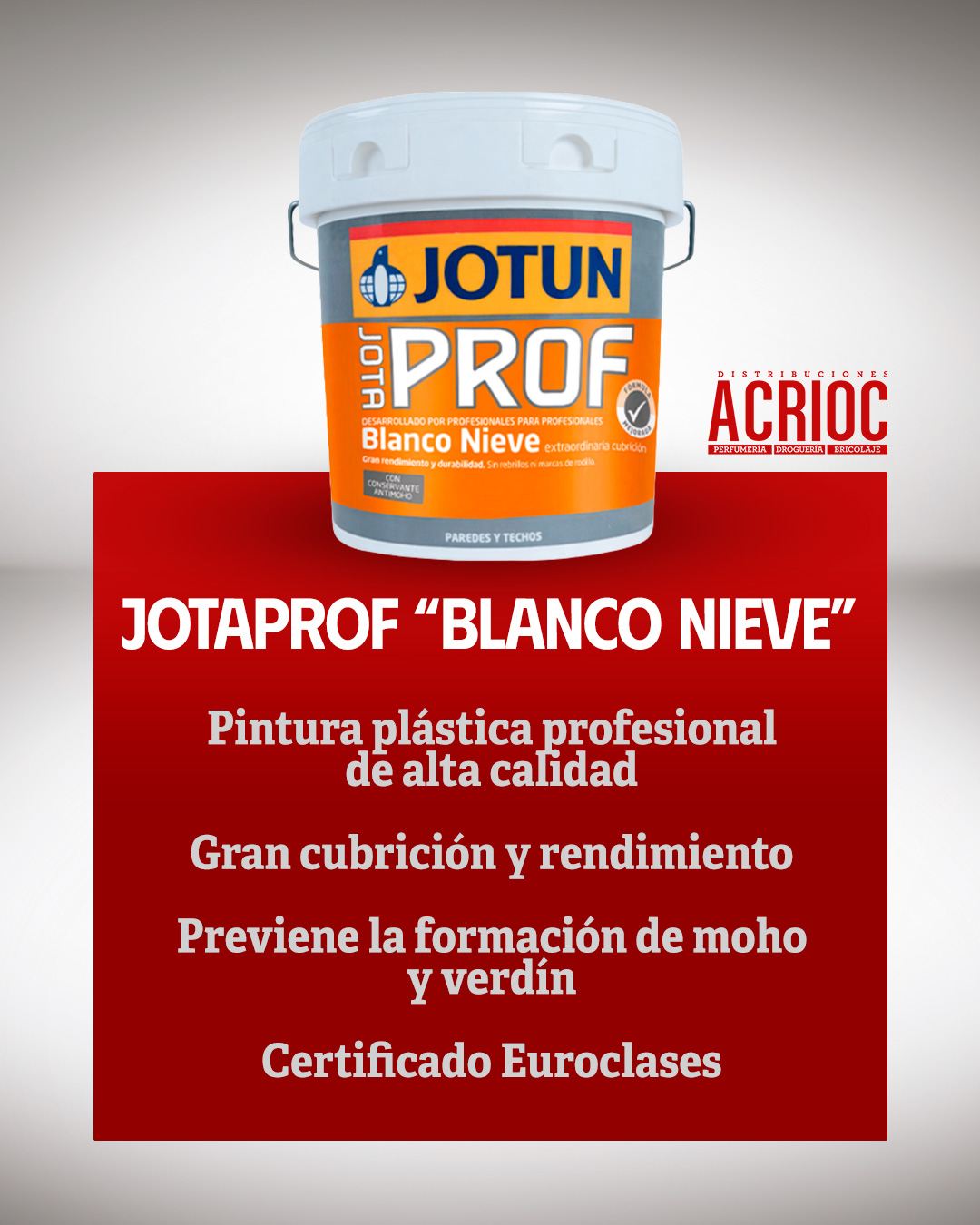Pintura Jotaprof blanco nieve · JOTUN