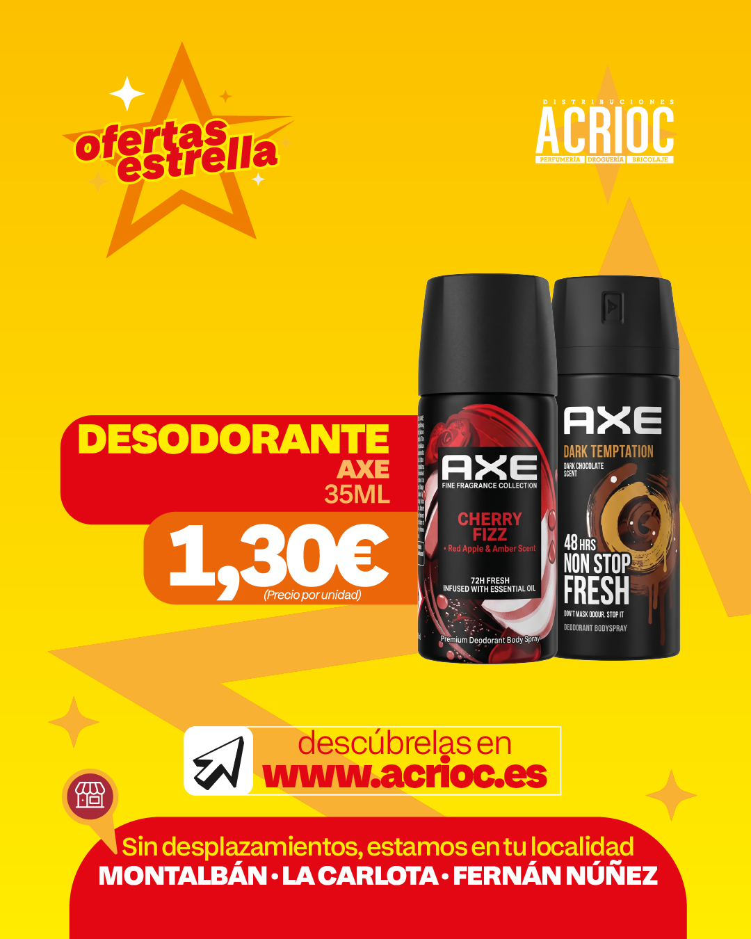 Ofertas en desodorantes AXE