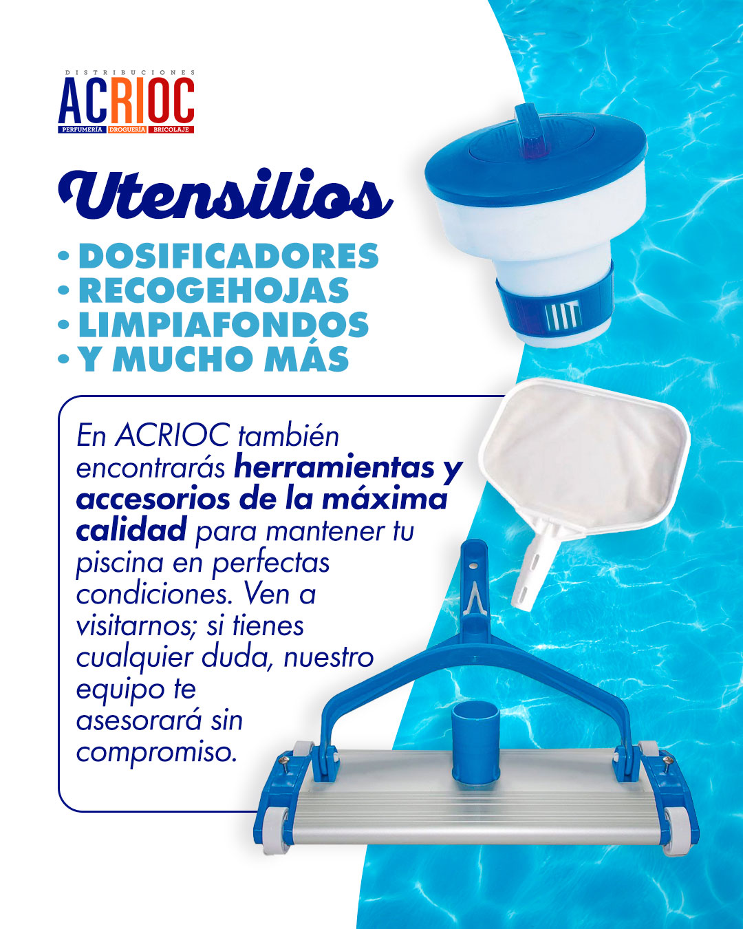 Utensilios para piscinas