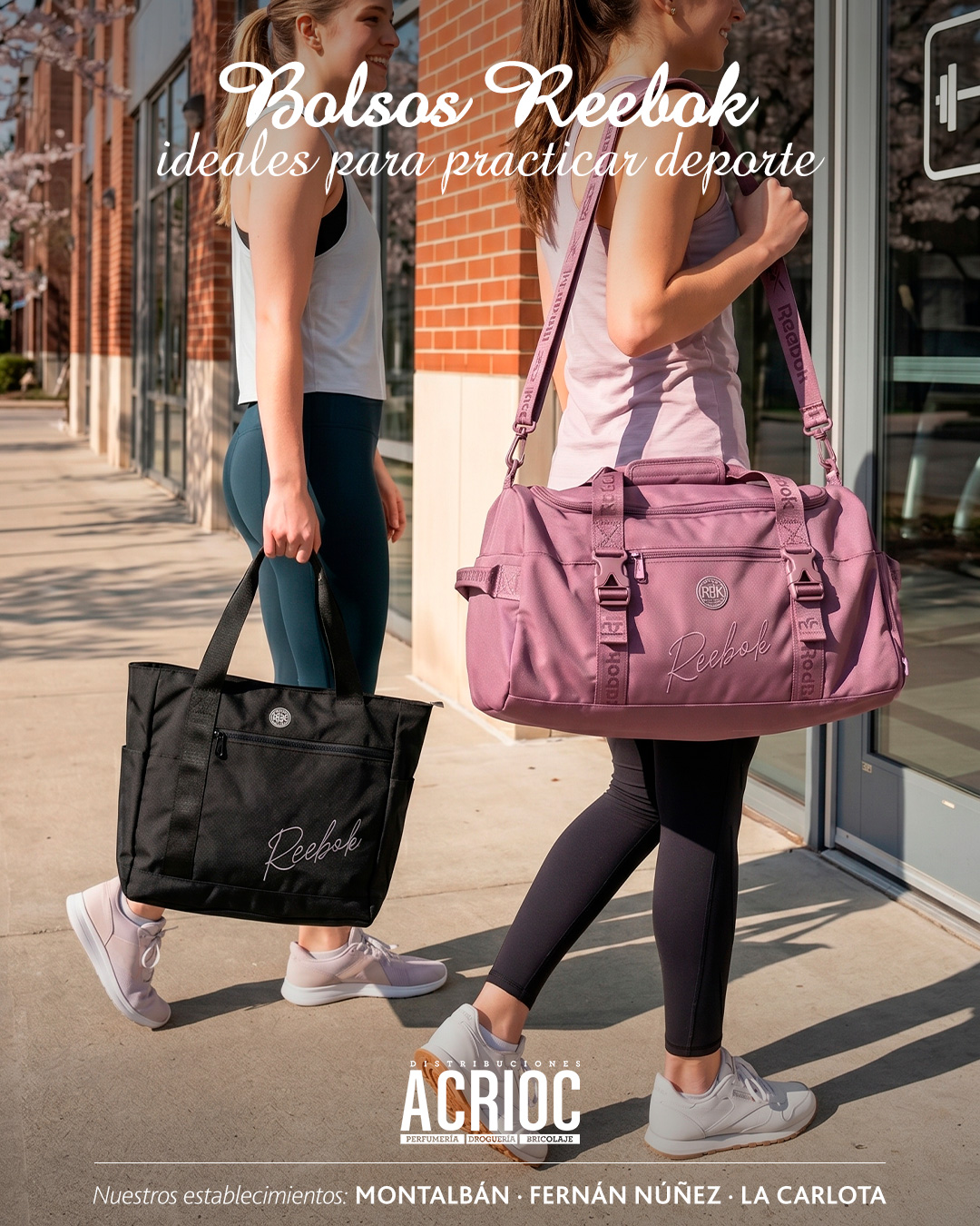 Nuevos bolsos deportivos Reebok Violet