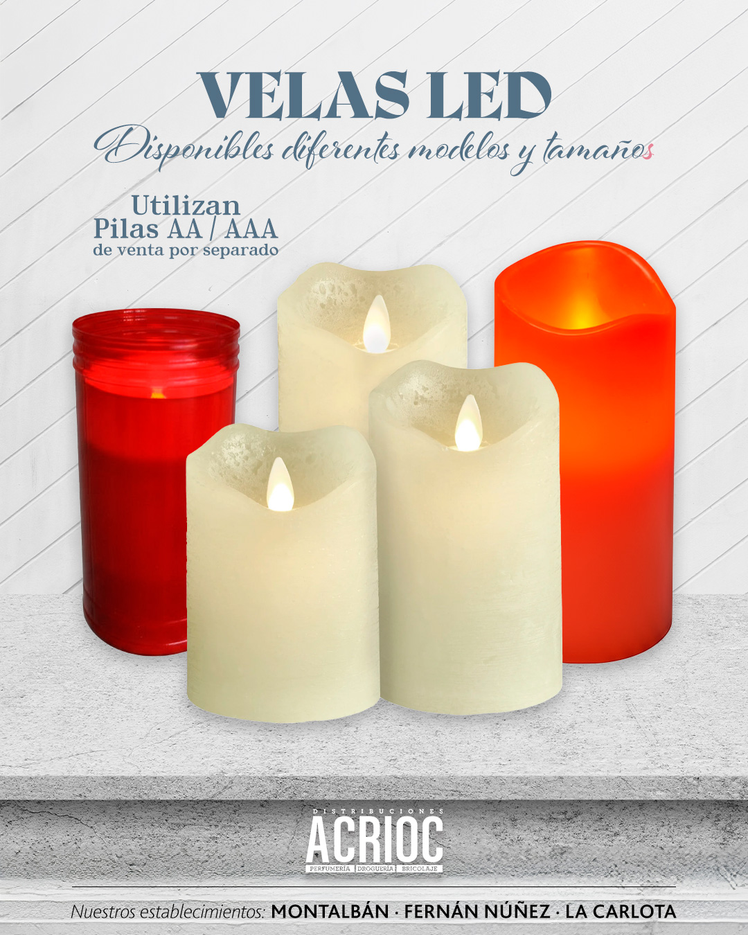Velas litúrgicas y led