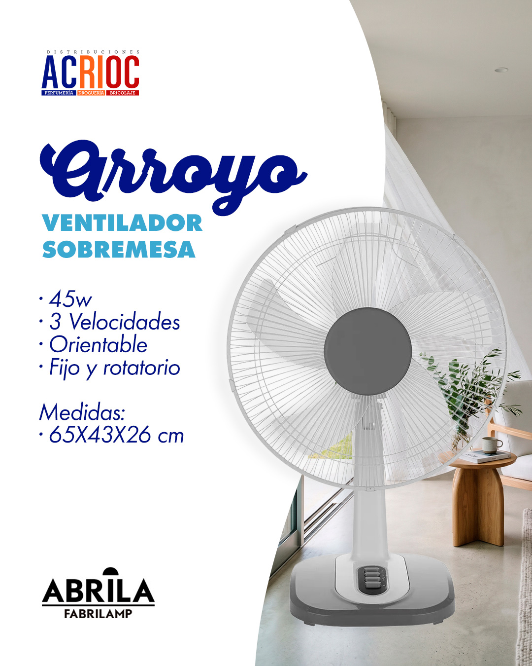 Ventilador Arroyo · Abrila
