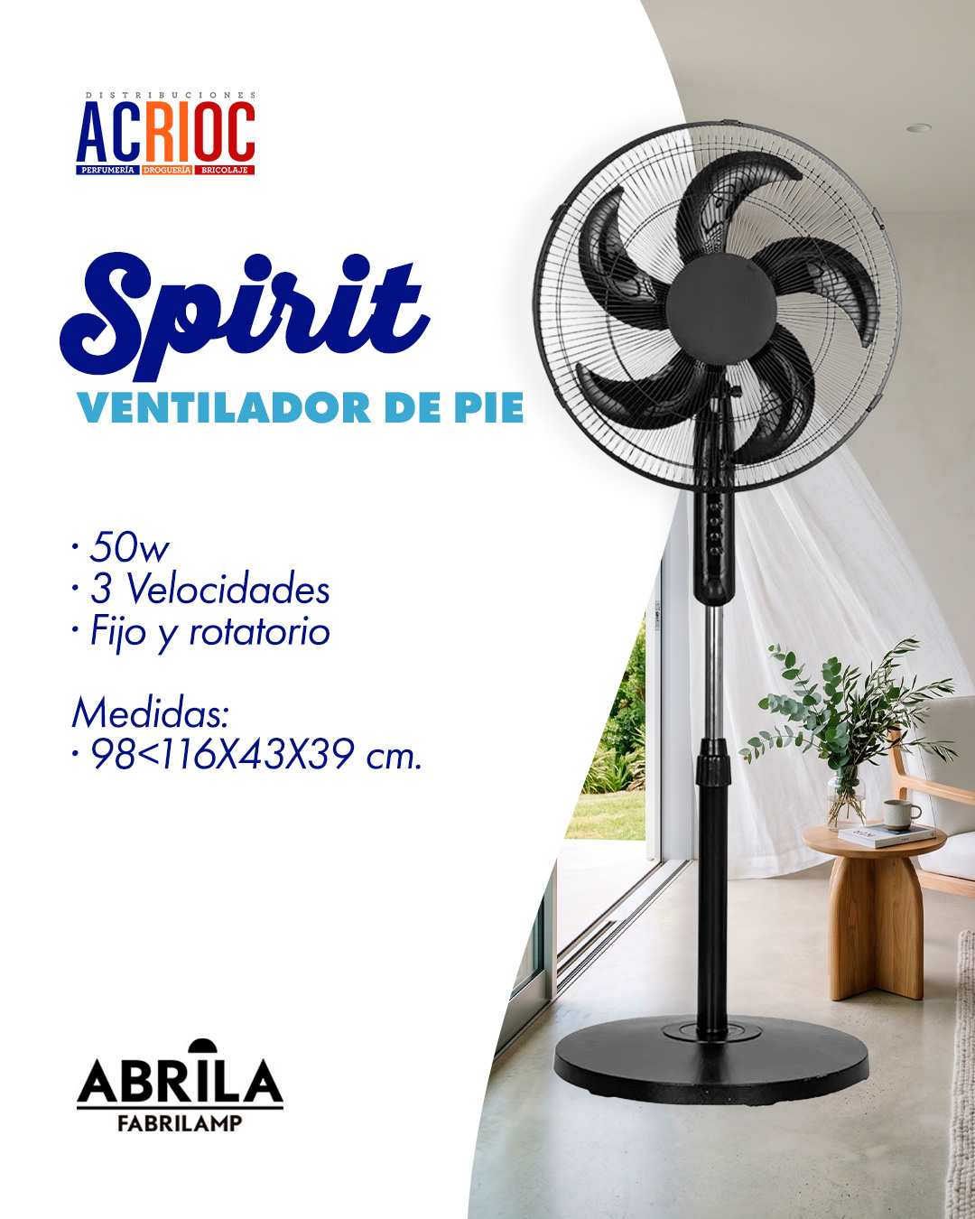 Ventilador Spirit · Abrila